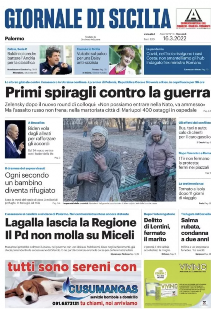 prima pagina