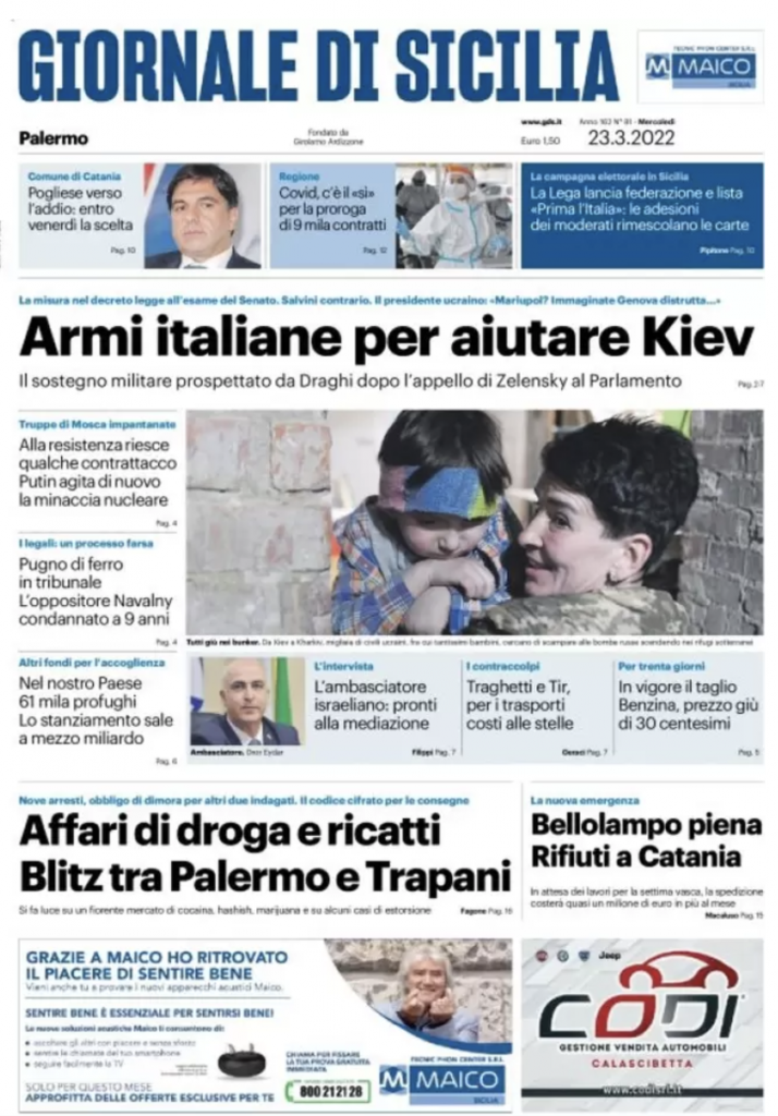 prima pagina
