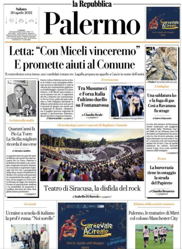 prima pagina