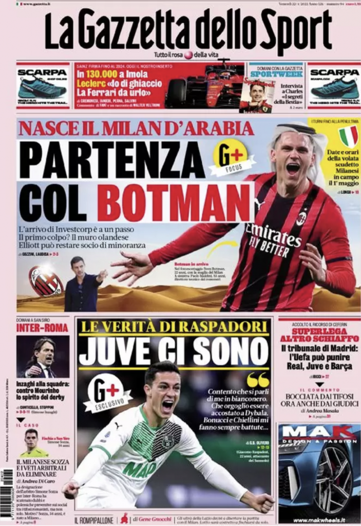prima pagina