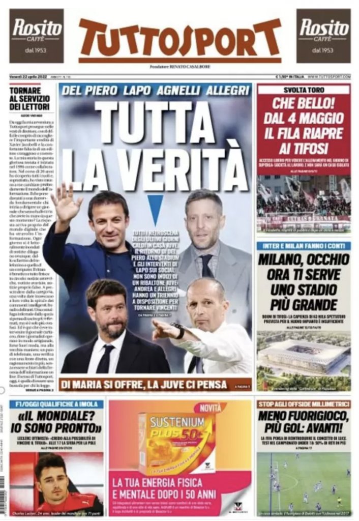 prima pagina