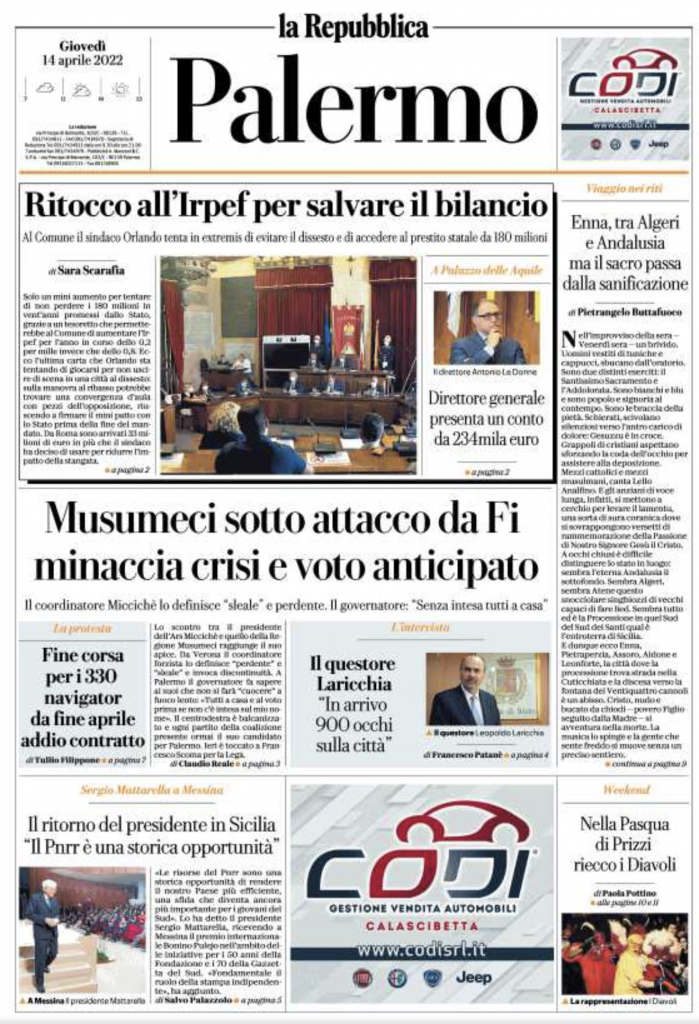 prima pagina