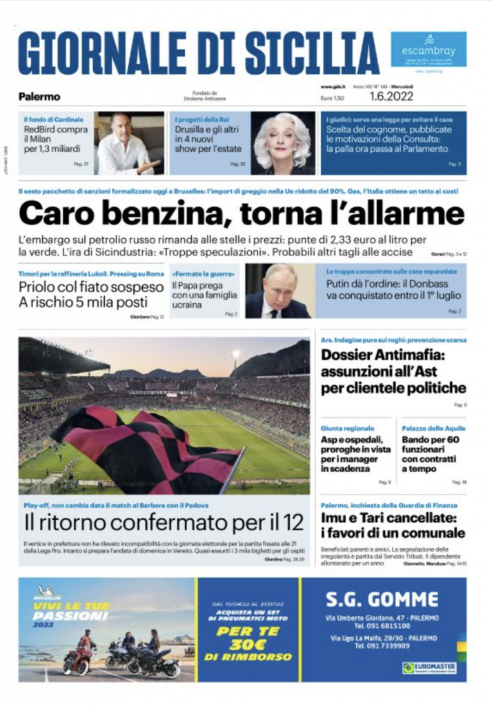prima pagina