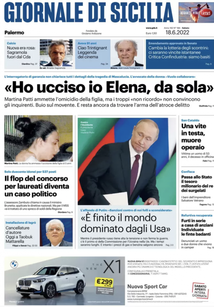 prima pagina