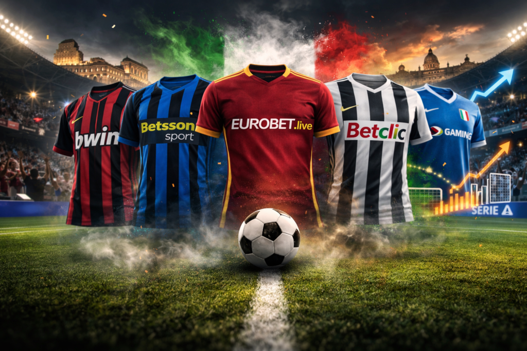 Maglie e sponsor in Italua